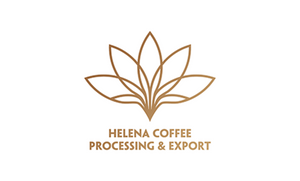 Brown stylized coffee plant logo above the text HELENA COFFEE PROCESSING & EXPORT on a white background.