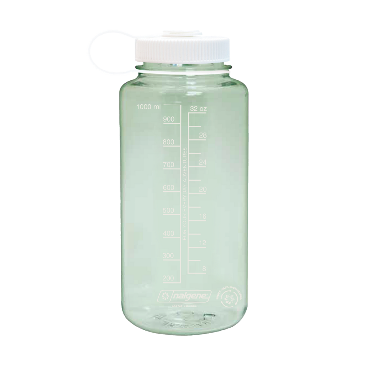 Earth Day 32oz Nalgene with Groundwork logo and white cap
